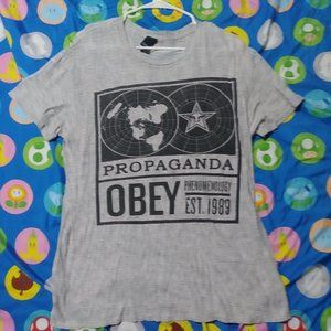 OBEY Size Medium Gray Shirt
